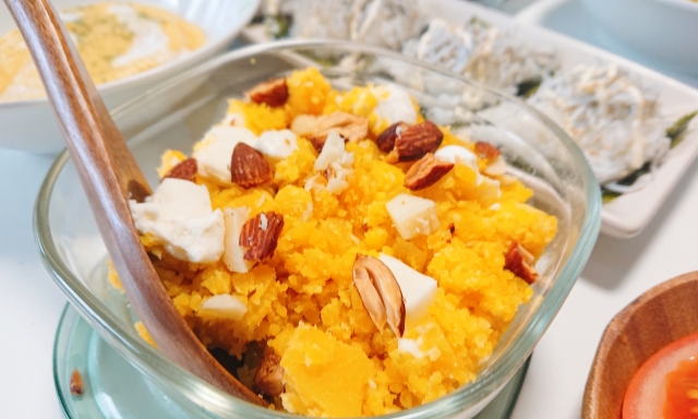 かぼちゃとクリームチーズのサラダ