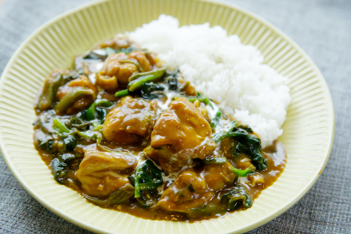 ほうれん草チキンカレー