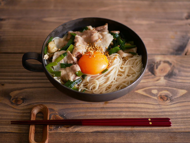 豚肉＋ネギにゅうめん