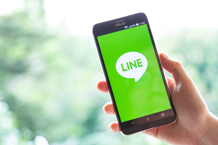 LINE表示のスマホ