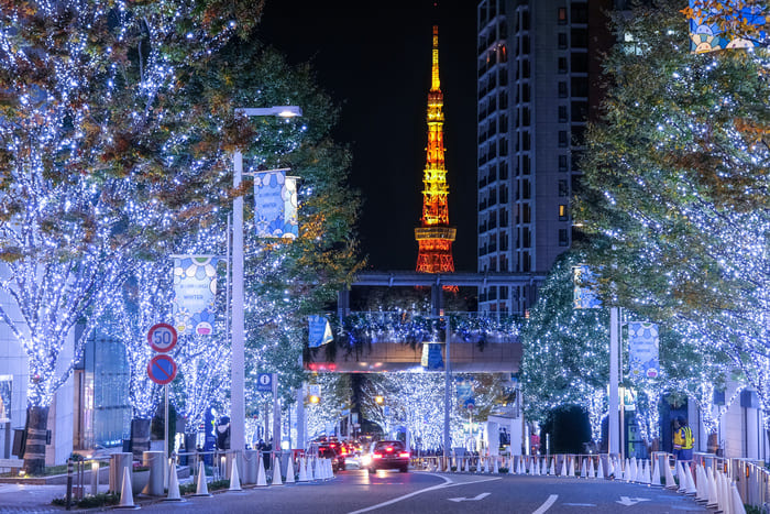 東京タワーが見える夜景