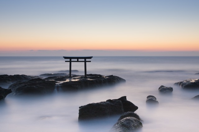 大洗磯前神社の神磯の鳥居