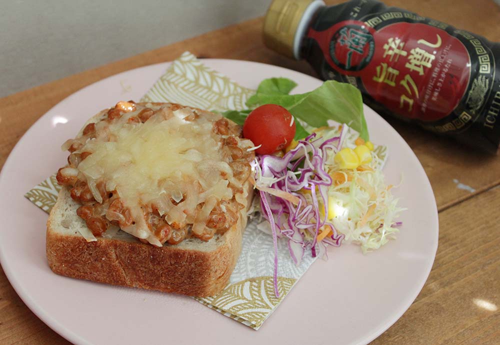 一蘭 旨辛コク増し 納豆トースト