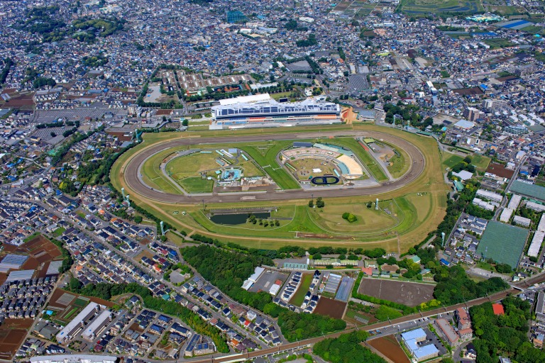 中山競馬場　航空からの写真