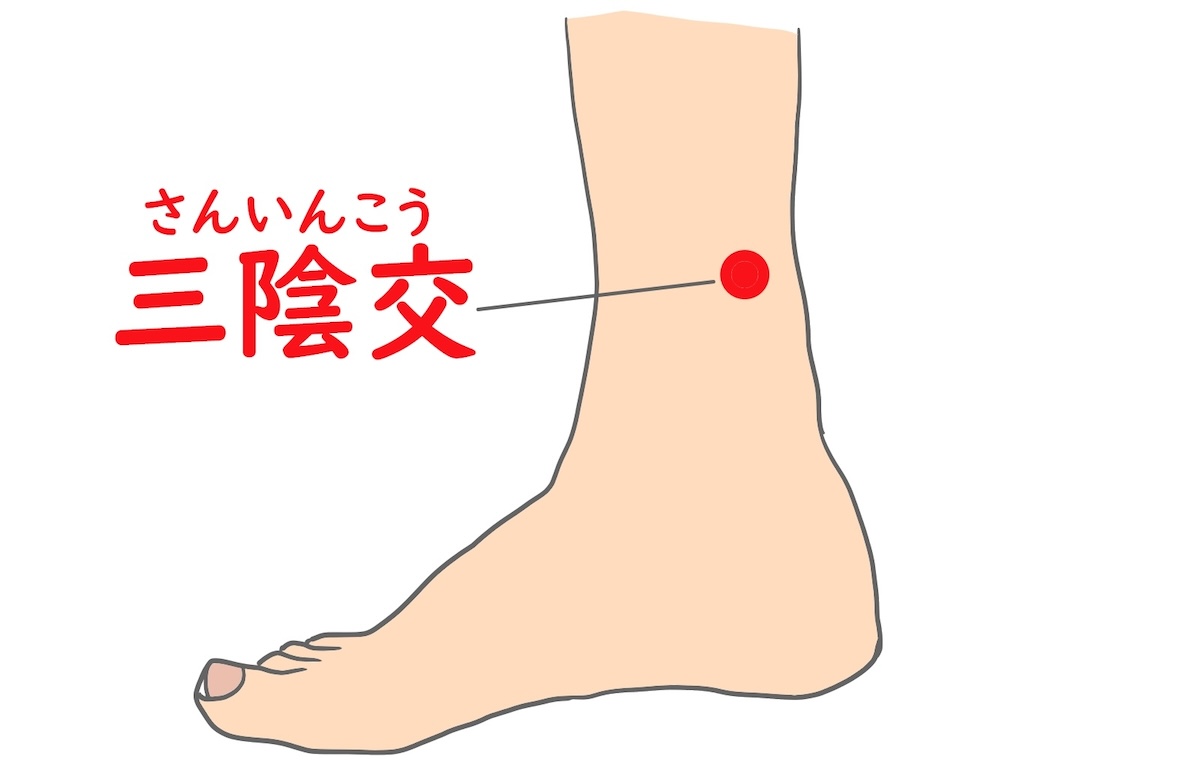 足ツボ 三陰交のイラスト