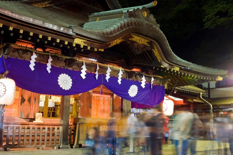 神社　門　神社仏閣　拝殿　大國魂神社　随神門　寺社仏閣