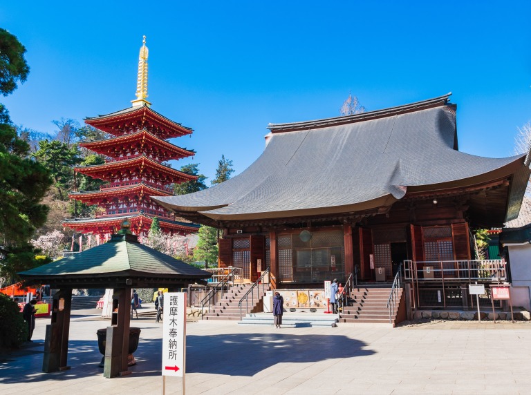 高幡不動尊金剛寺 高幡不動尊　不動堂と五重塔 