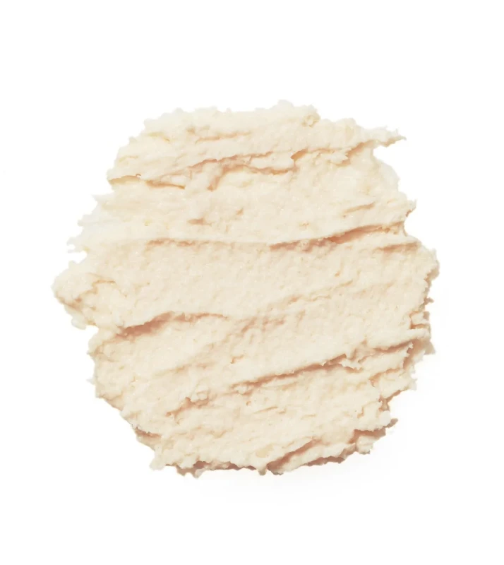 白い背景にクリーム色の塗りつぶし。テクスチャは滑らかで、塗りつぶしは円形。