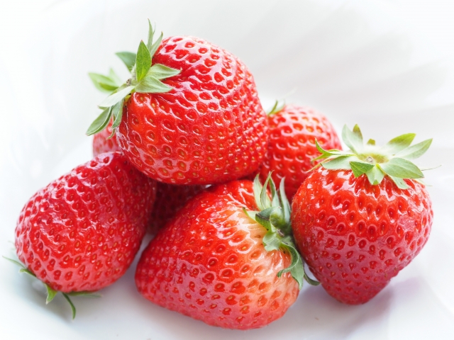 いちごのアップ写真