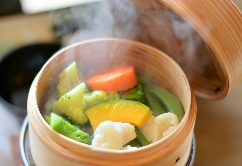 せいろで蒸した野菜