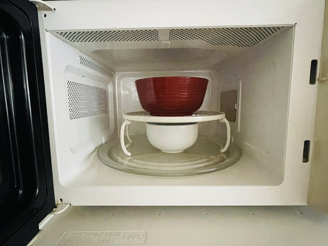 ダイソー　2段レンジトレイ　重ねて加熱できる