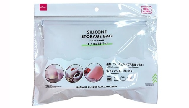 ダイソー　シリコーン保存袋　１Ｌ