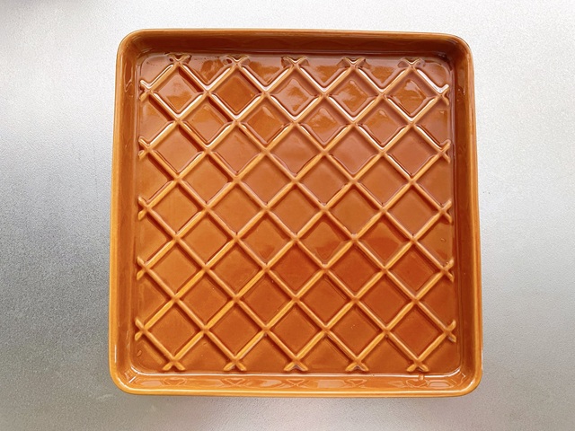 ダイソー　トーストプレート　ブラウン