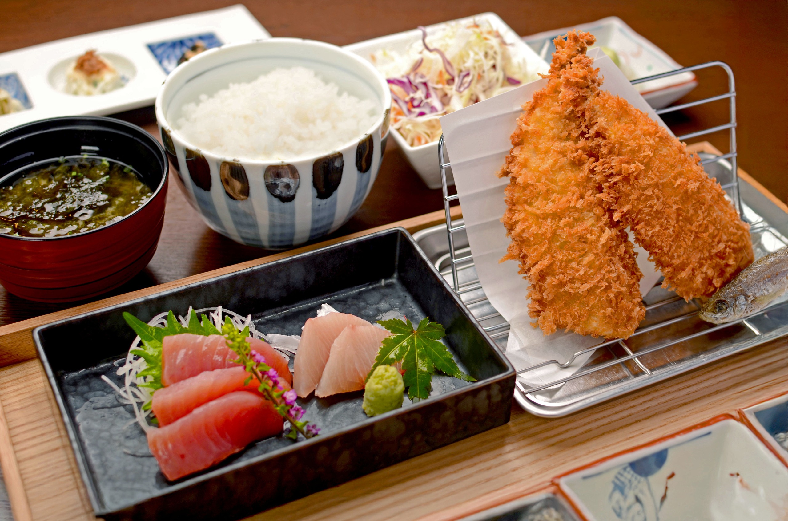 小田原アジフライセンター 磯のや アジフライ刺身定食