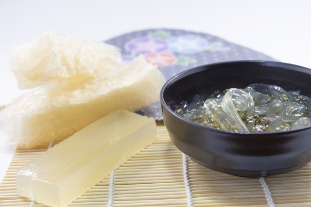 天草と、ところてんと寒天