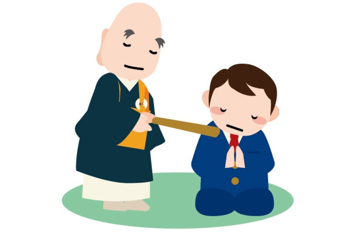 警策 坐禅 イラスト