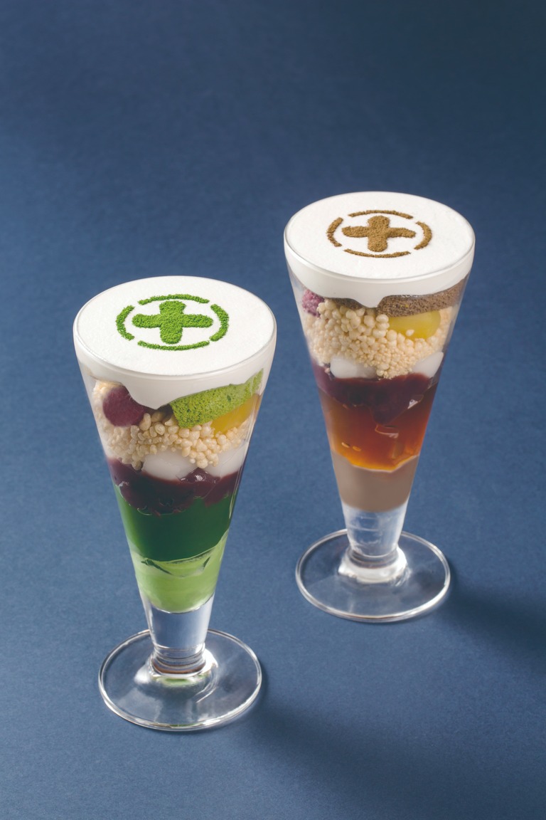 中村藤吉本店のまるとパフェ（抹茶・ほうじ茶）